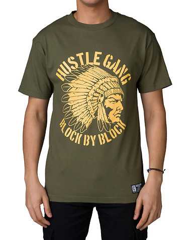 HUSTLE GANG MENS Green Clothing / Tops S