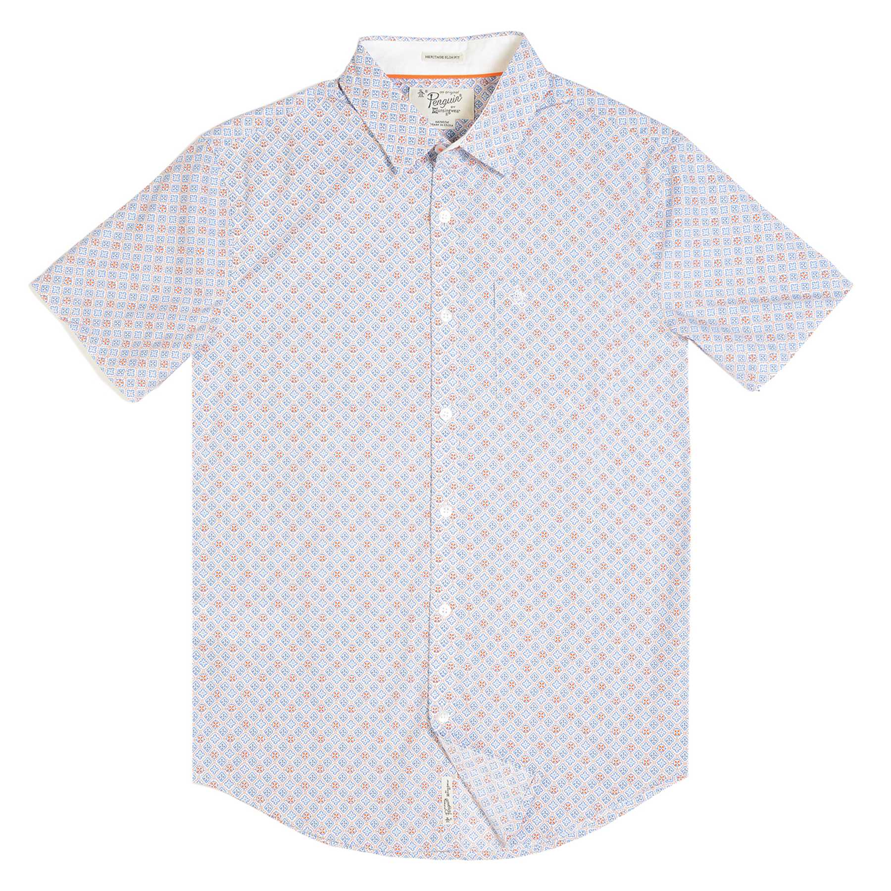 Original Penguin TILE PRINTED POPLIN SHIRT