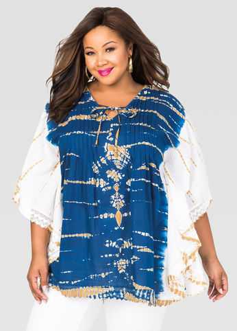 Tie Dye Poncho Top