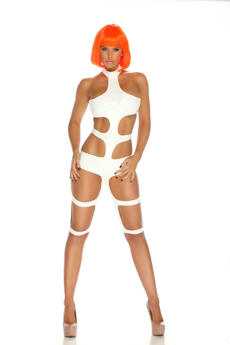 White Futuristic Element Sexy Costume