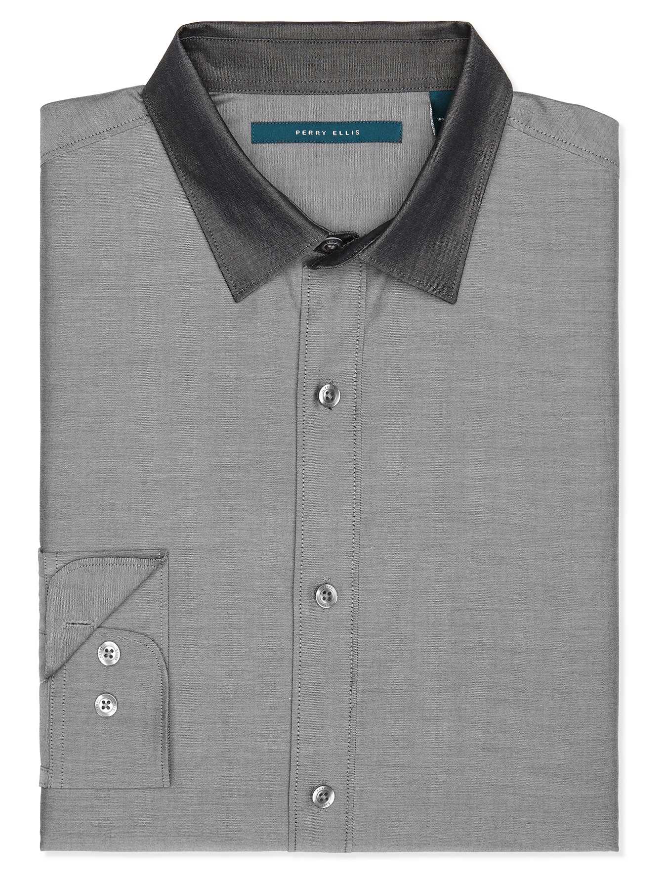 Perry Ellis Iridescent Twill Fabric Shirt