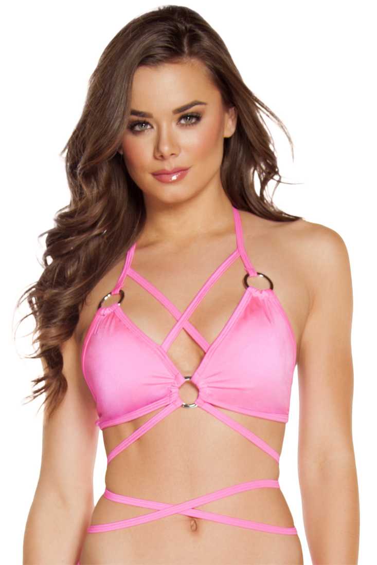 Hot Pink Wrap Around Top