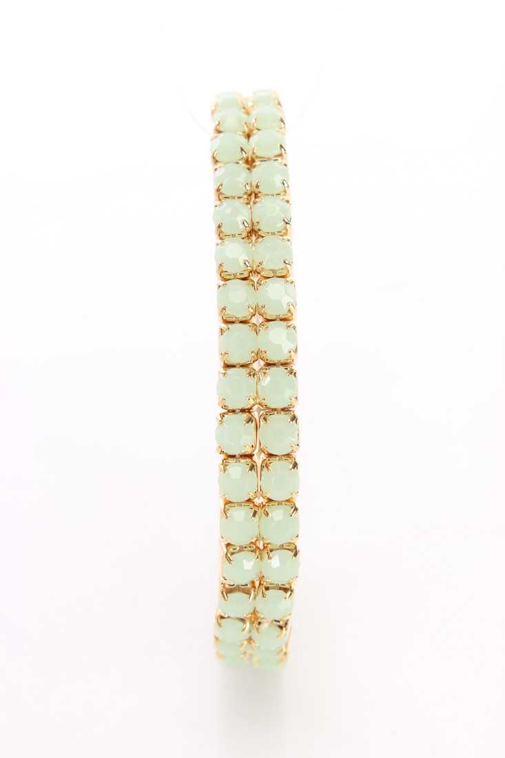 Mint Diamond Gemstone High Polish Summer Bracelet