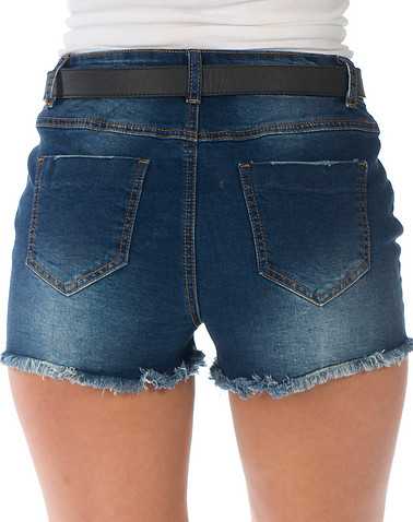 BOOM BOOM JEANS WOMENS Dark Blue Clothing / Denim Shorts