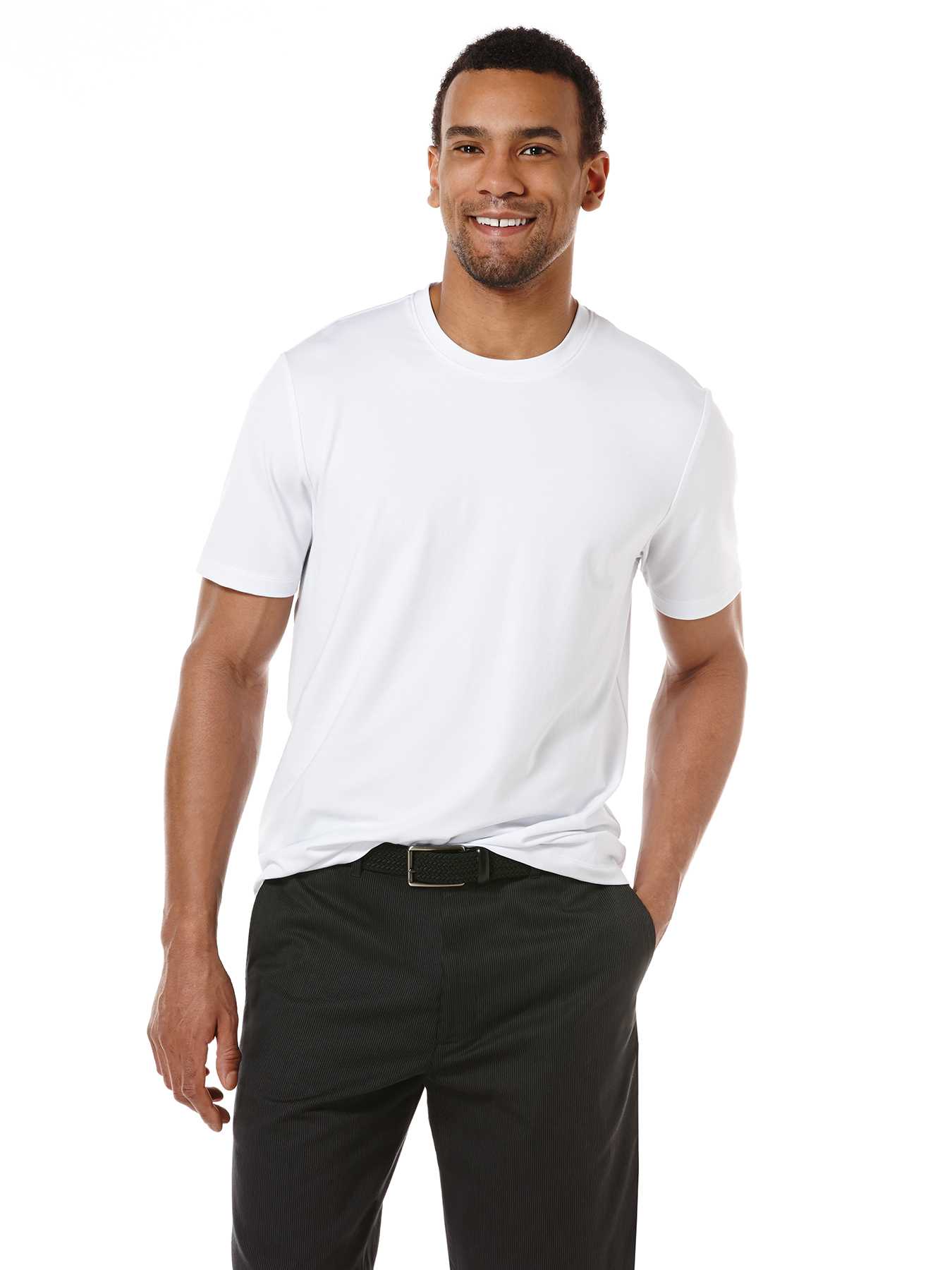 Perry Ellis Cotton Stretch Crew Knit Tee