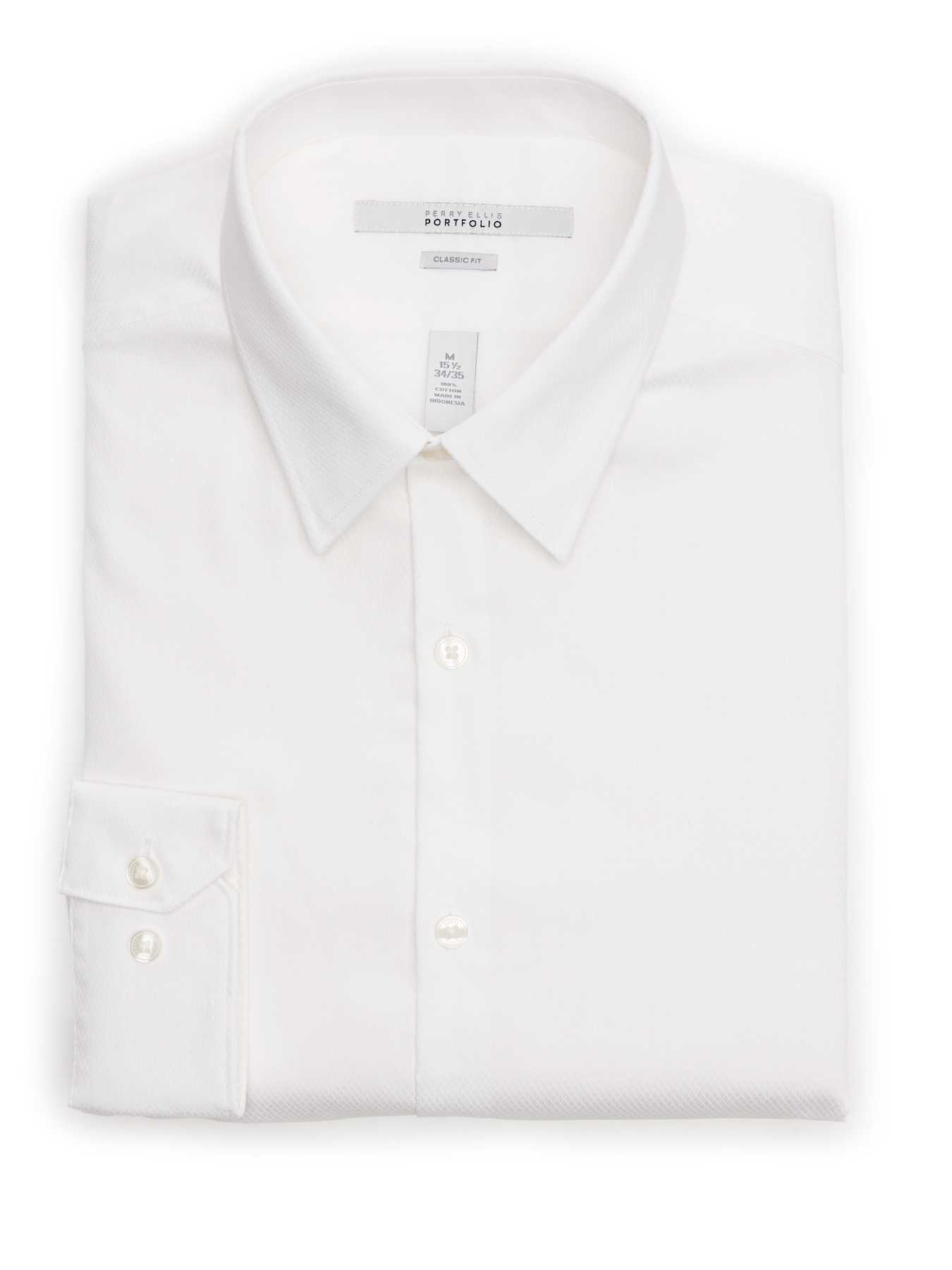 Perry Ellis Classic Fit Diamond Dobby Dress Shirt