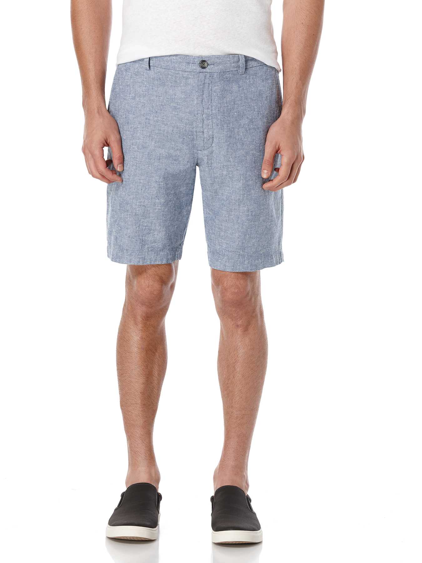 Perry Ellis Linen Cotton Textured Solid Short