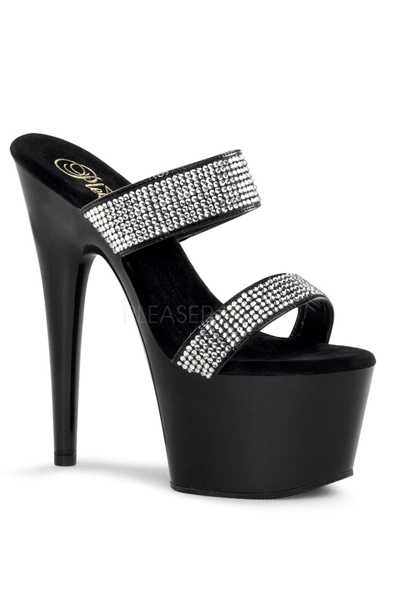 Black Patent Rhinestone High Heels