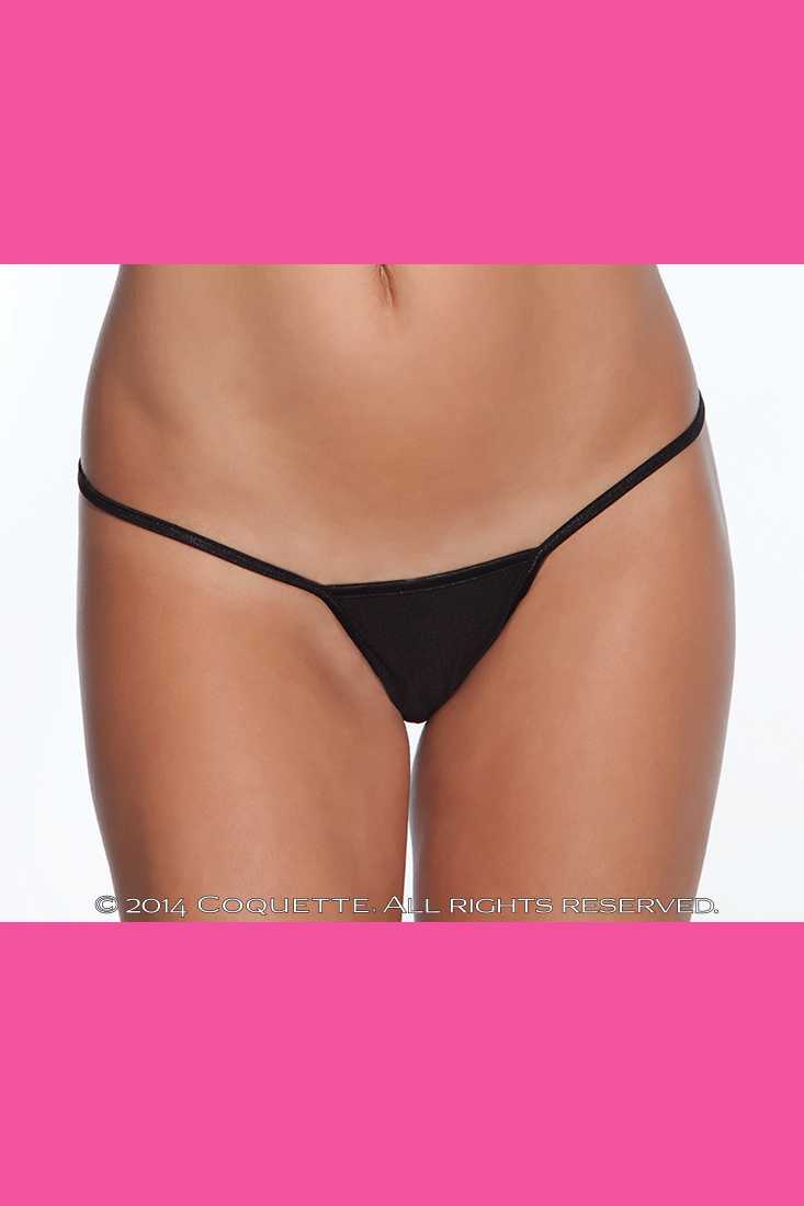 Black Low Rise Lycra G String