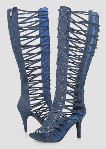Denim Tall Gladiator Sandal - Wide Width Wide Calf