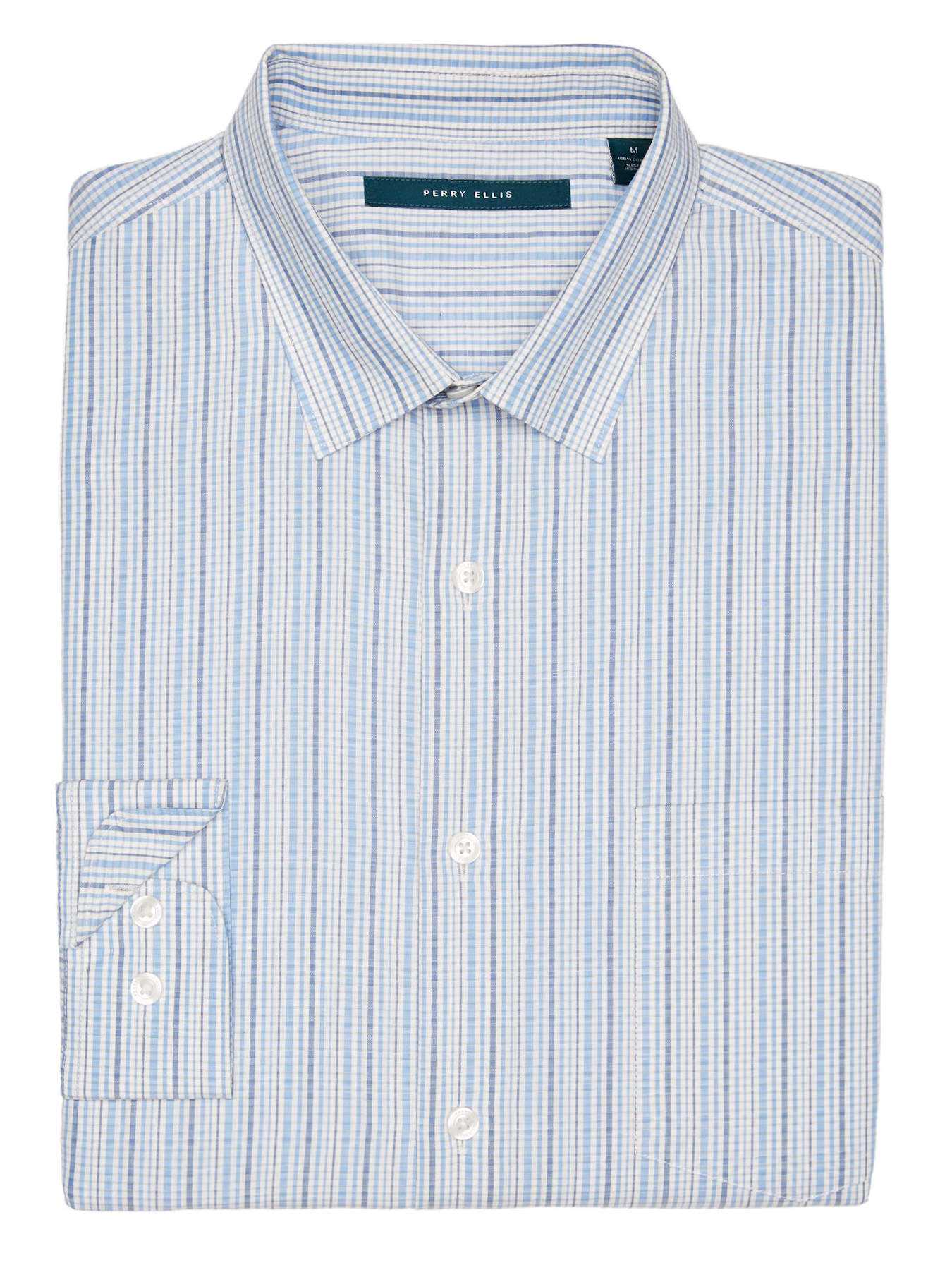 Perry Ellis Dobby Fabric Multistripe Shirt