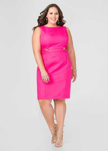 Hardware Detail Sheath Dress