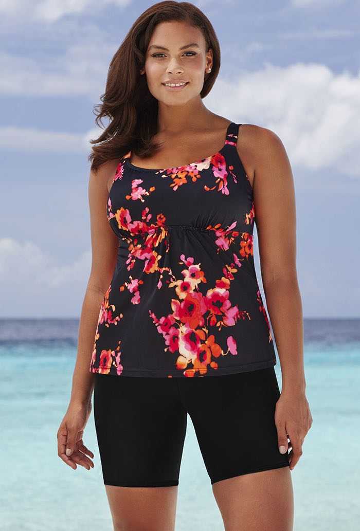 Poppies Flared Bike Shortini