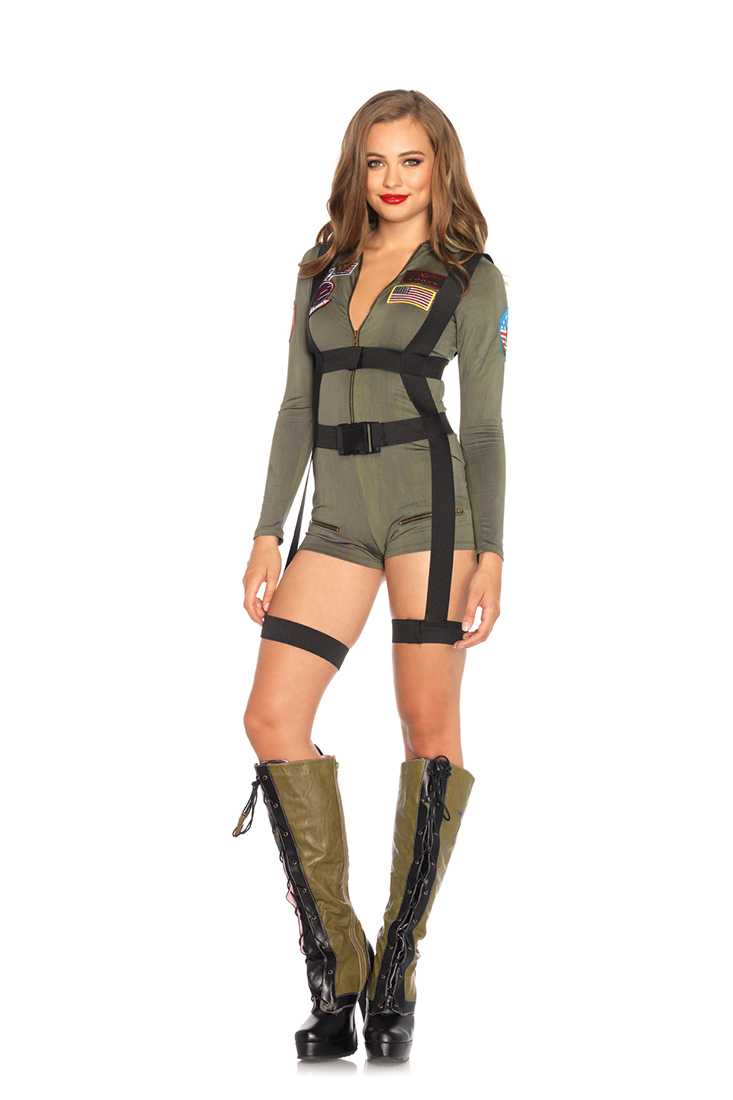 2 Pc Top Gun Romper Licensed Sexy Costume