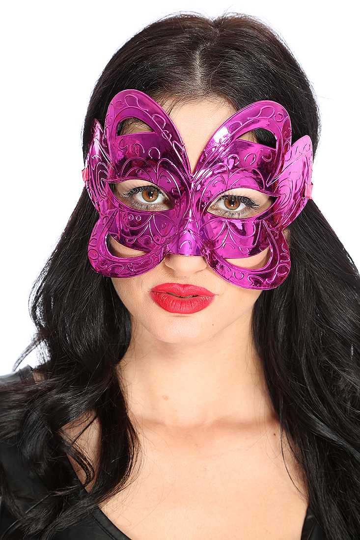 1 PC Rose Metallic Carve Textured Face Mask