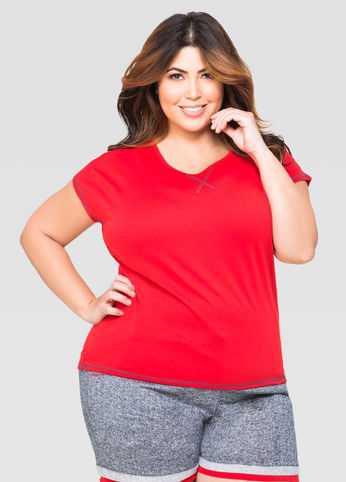Contrast Stitch Active Top