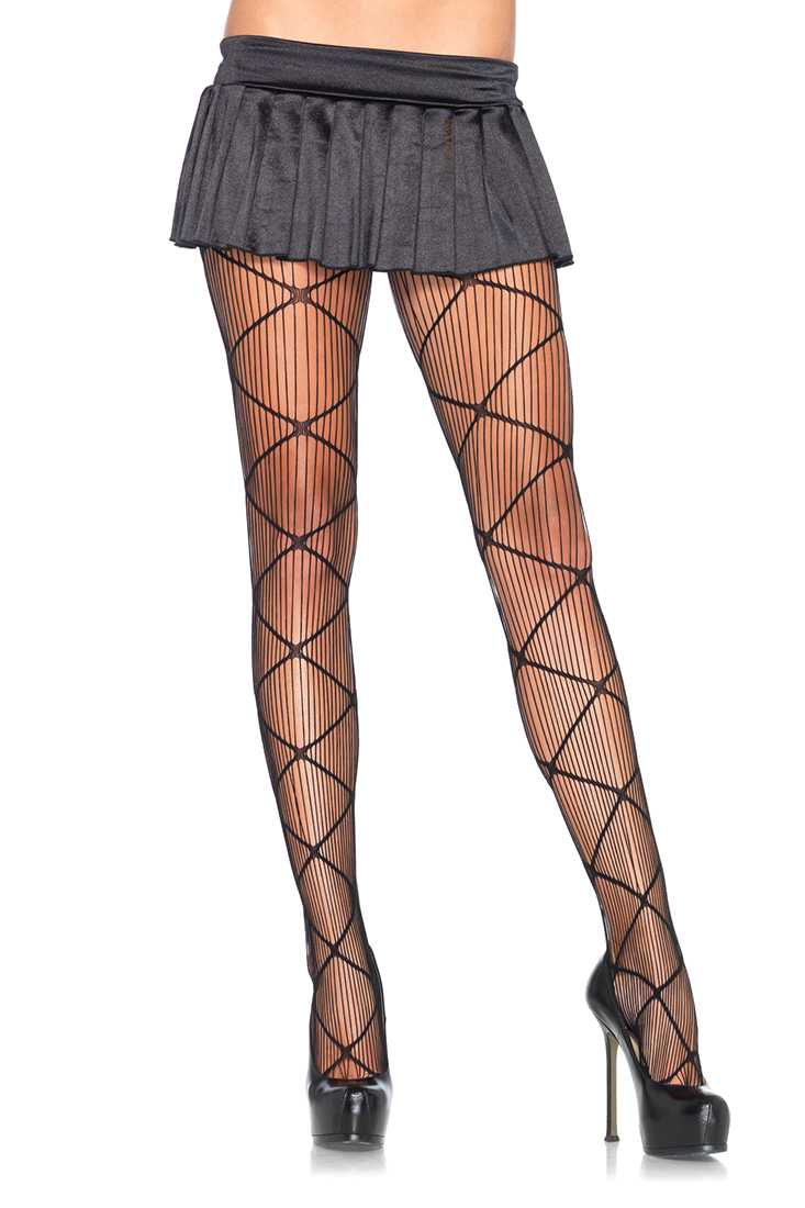 Black Jumbo Net Pantyhose Hosiery