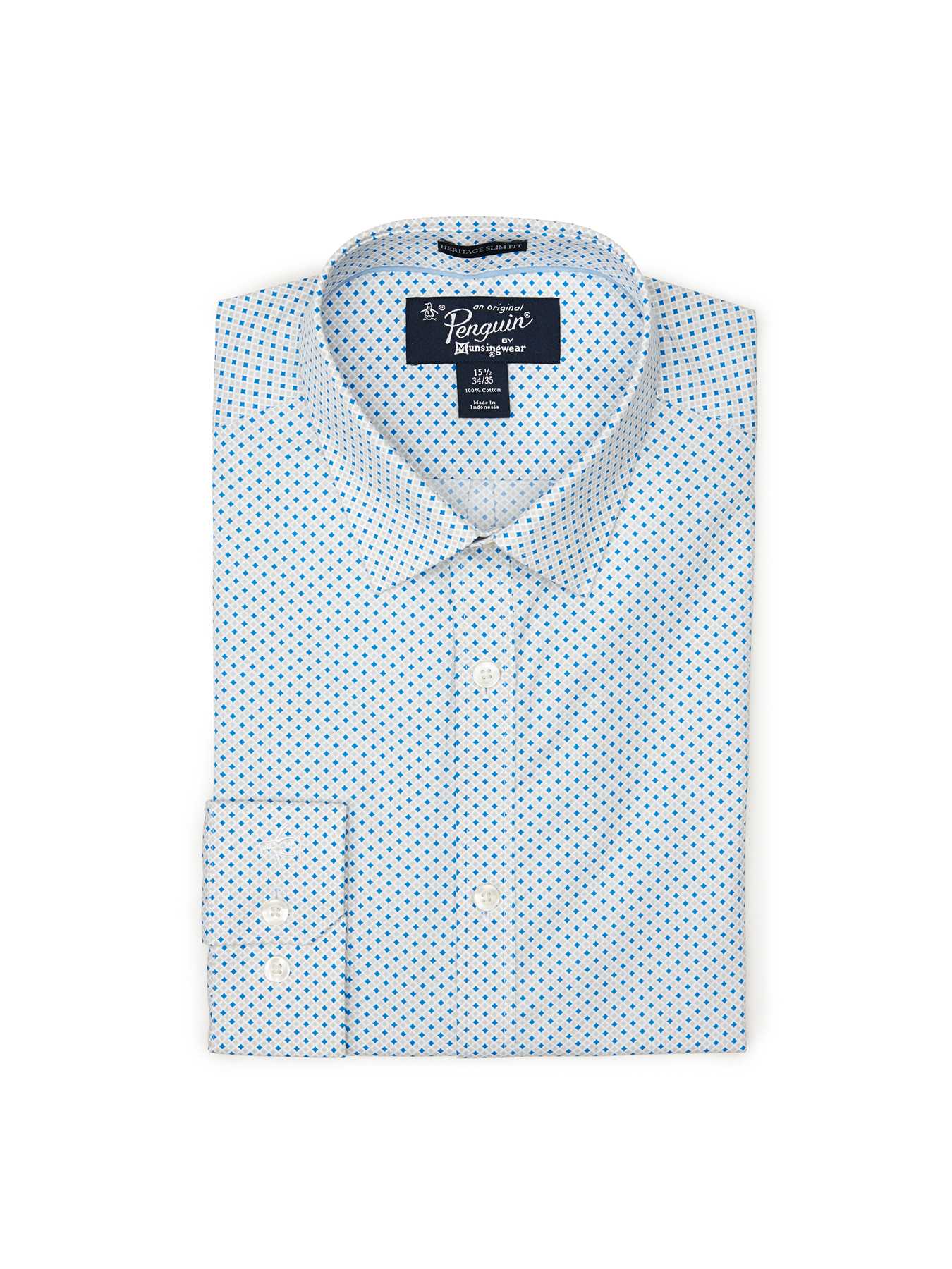 Original Penguin LONG SLEEVE STAR POPLIN DRESS SHIRT