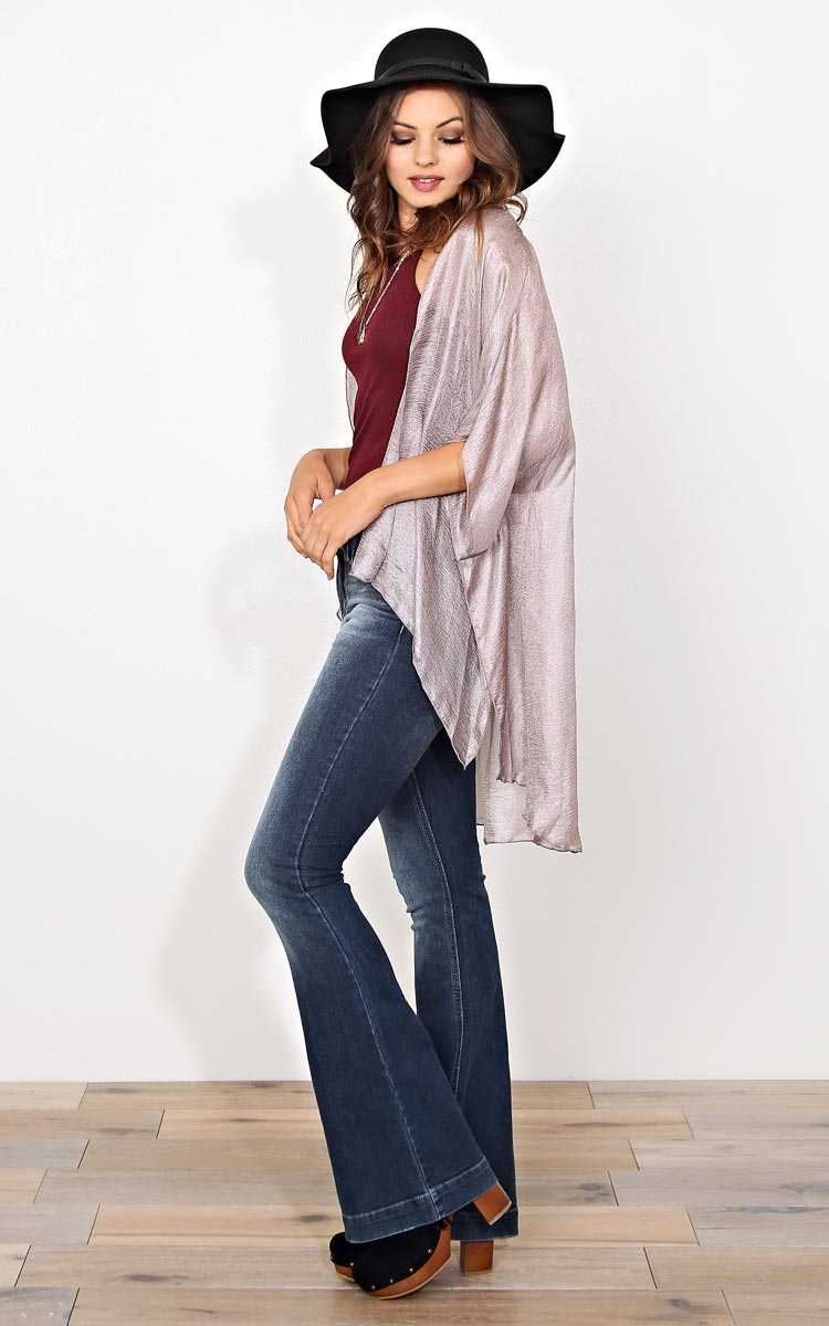Brielle Sheen Woven Wrap - LGE - Mocha in Size Large by Styles For Less