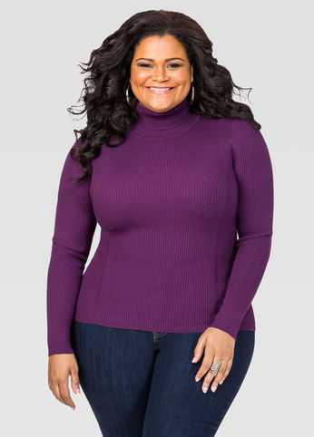 Basic Ribbed Turtleneck Sweater