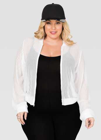 Mesh Bomber Jacket