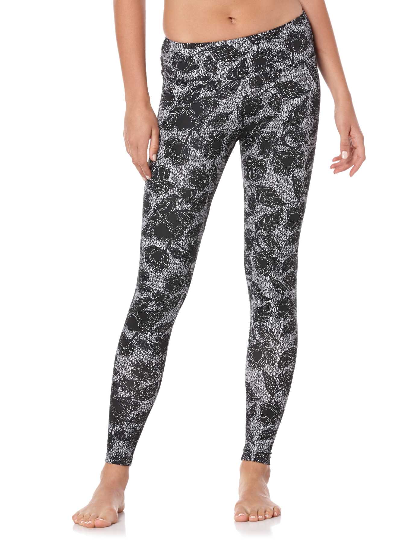Peony Floral Jacquard Print Leggings
