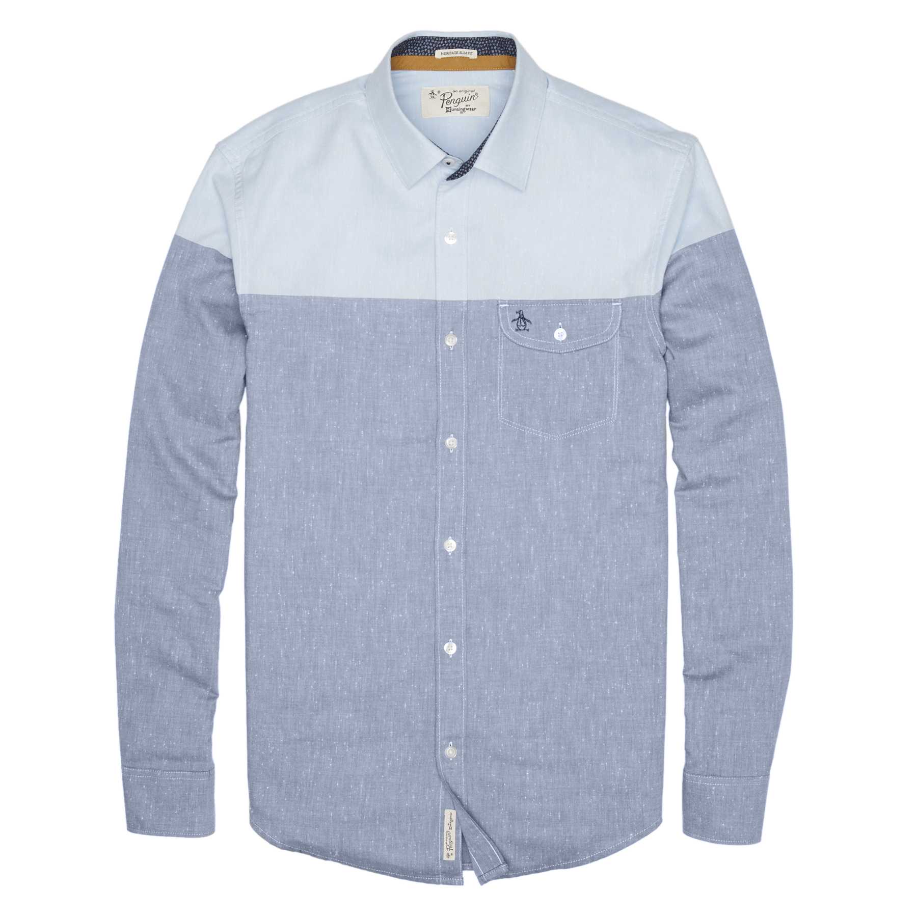 Original Penguin COLORBLOCKED CHAMBRAY SHIRT