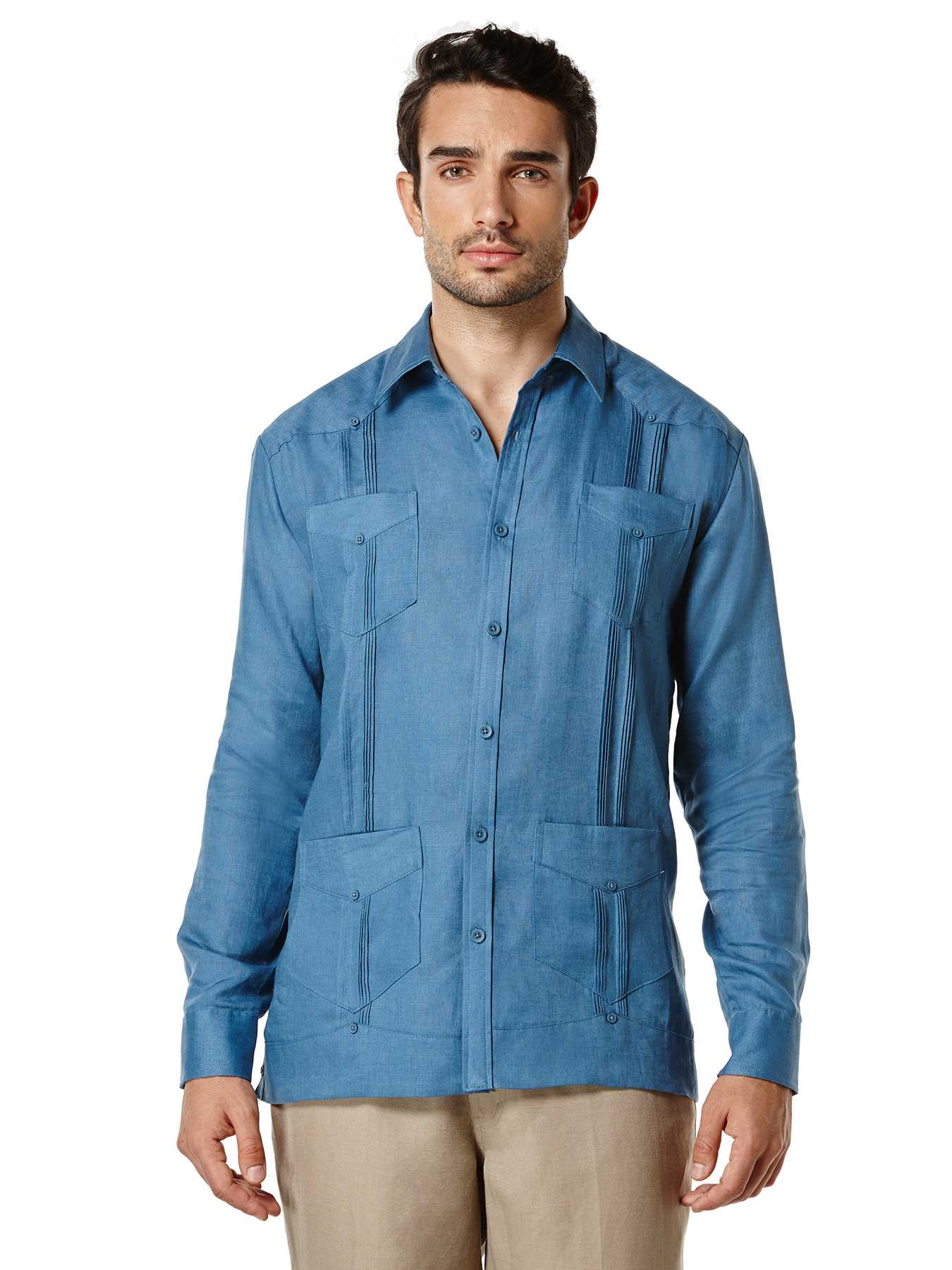 Cubavera 100% Linen Long Sleeve Classic Guayabera