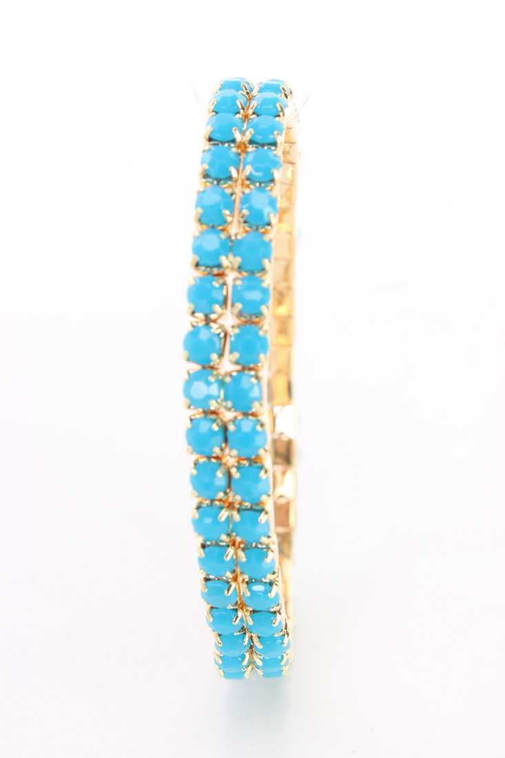 Aqua Blue Diamond Gemstone Summer Bracelet