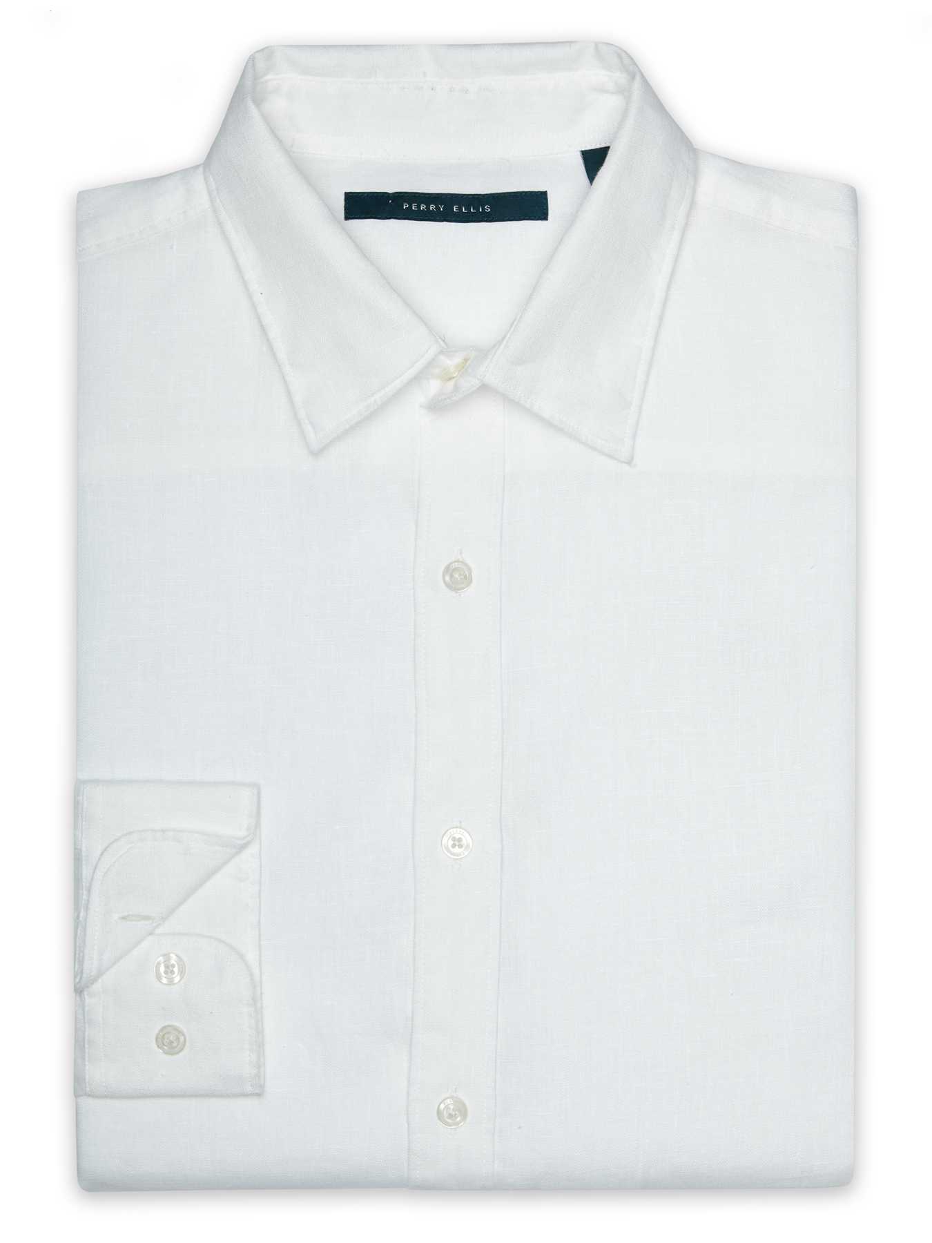 Perry Ellis Big and Tall Linen Chambray Shirt