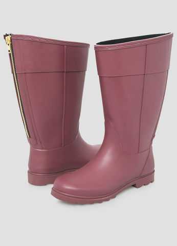 Zip Back Rain Boot - Wide Calf
