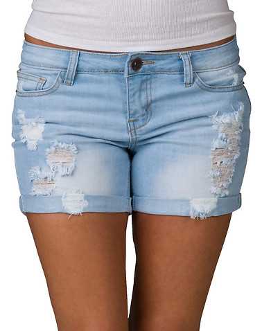 ESSENTIALS WOMENS Blue Clothing / Denim Shorts