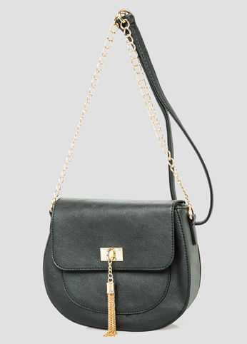 Chain Link Fringe Saddle Bag