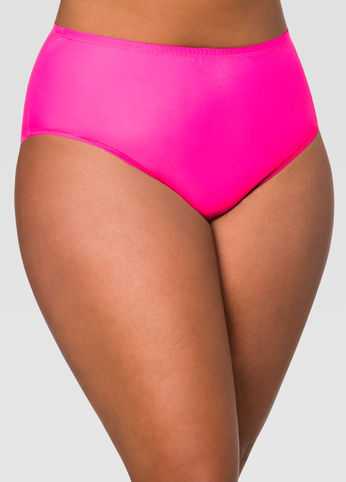 Solid High Waist Bikini Bottom