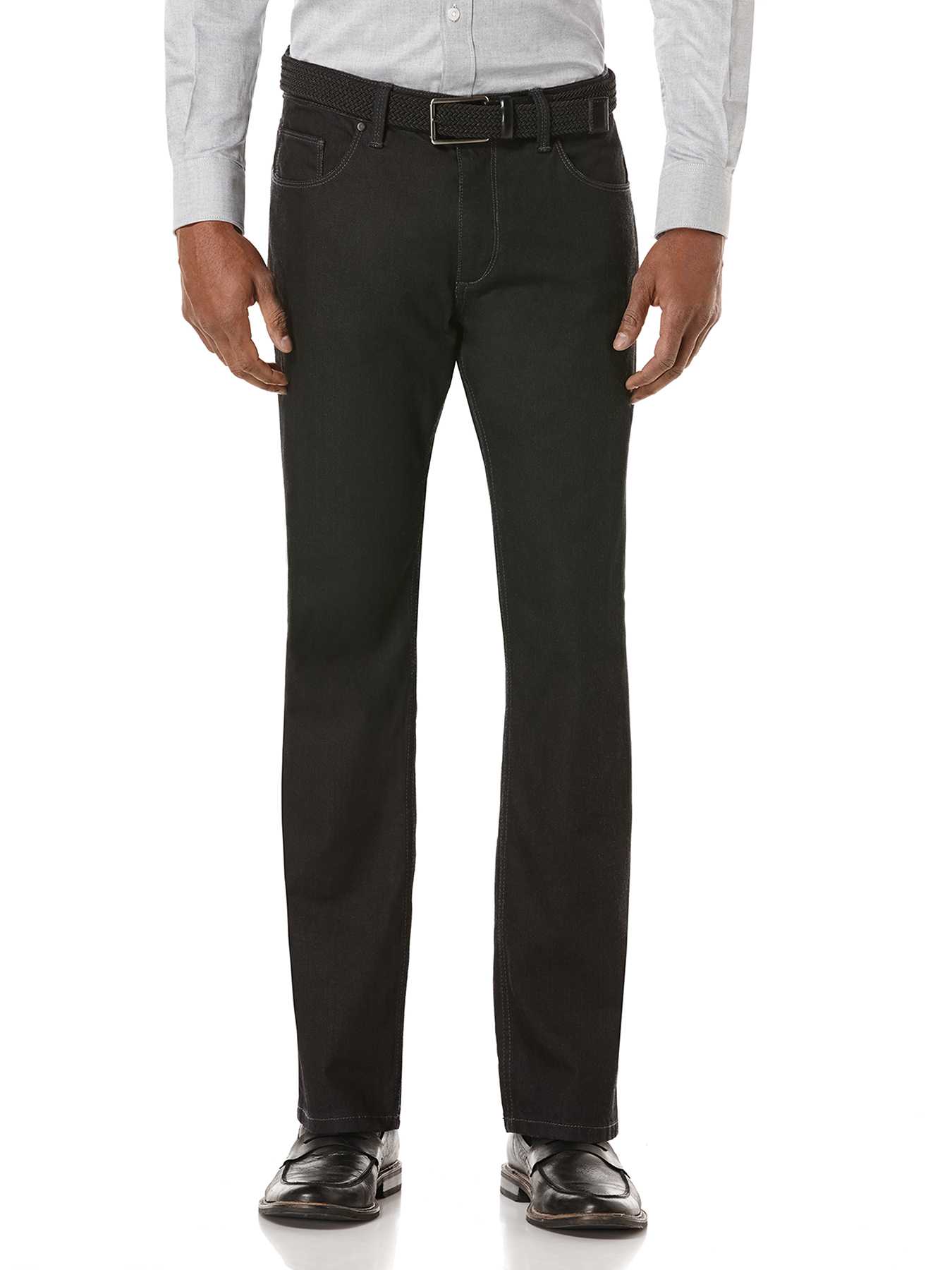 Perry Ellis Slim Fit Dark Rinse Pleated Denim