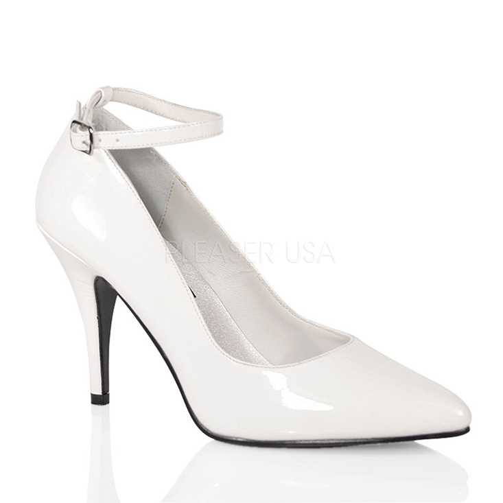 White Patent Faux Leather High Heels