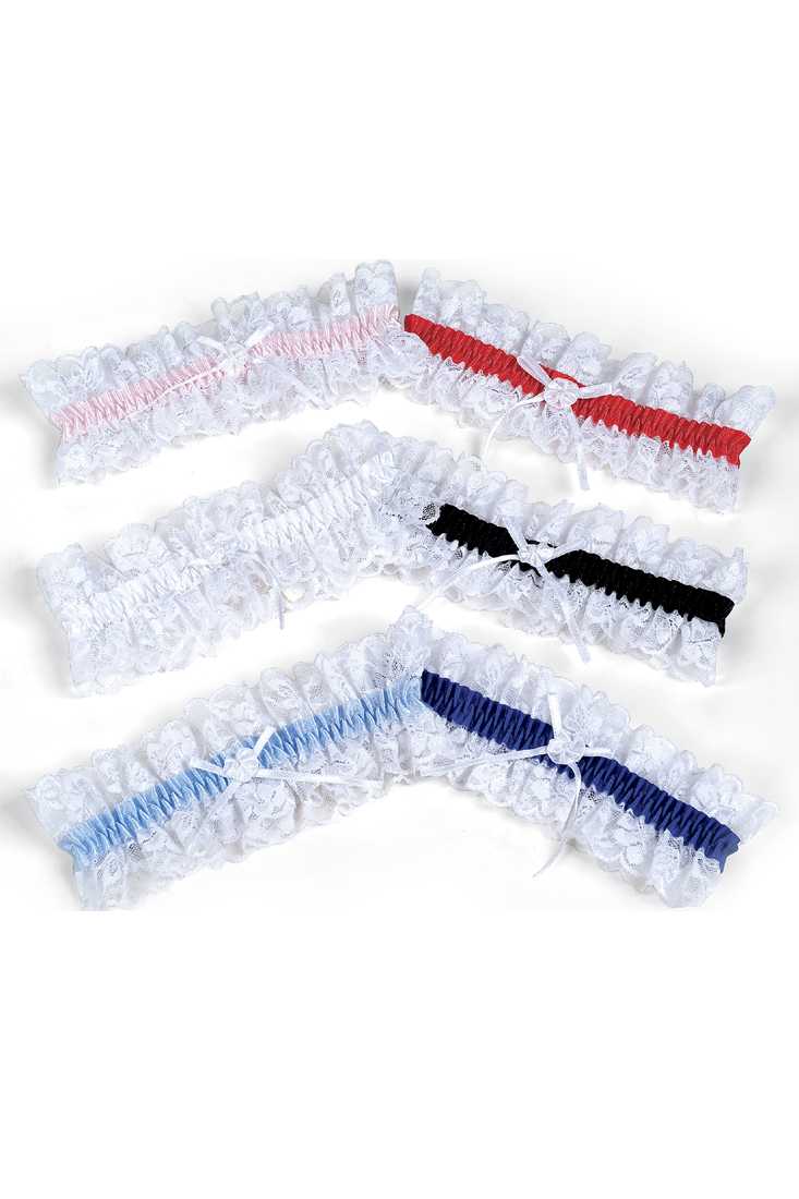 Black Satin Trim Leg Garter