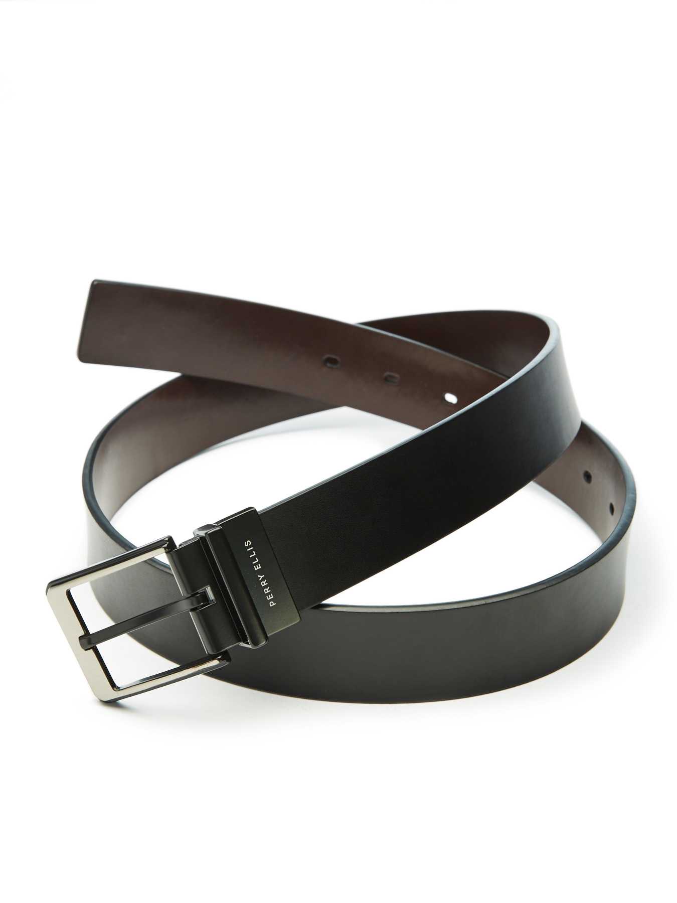 Perry Ellis Day and Night Leather Belt