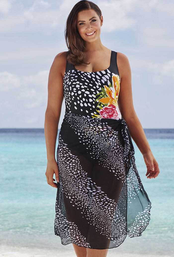 Texas Rose Swimsuit with Sarong