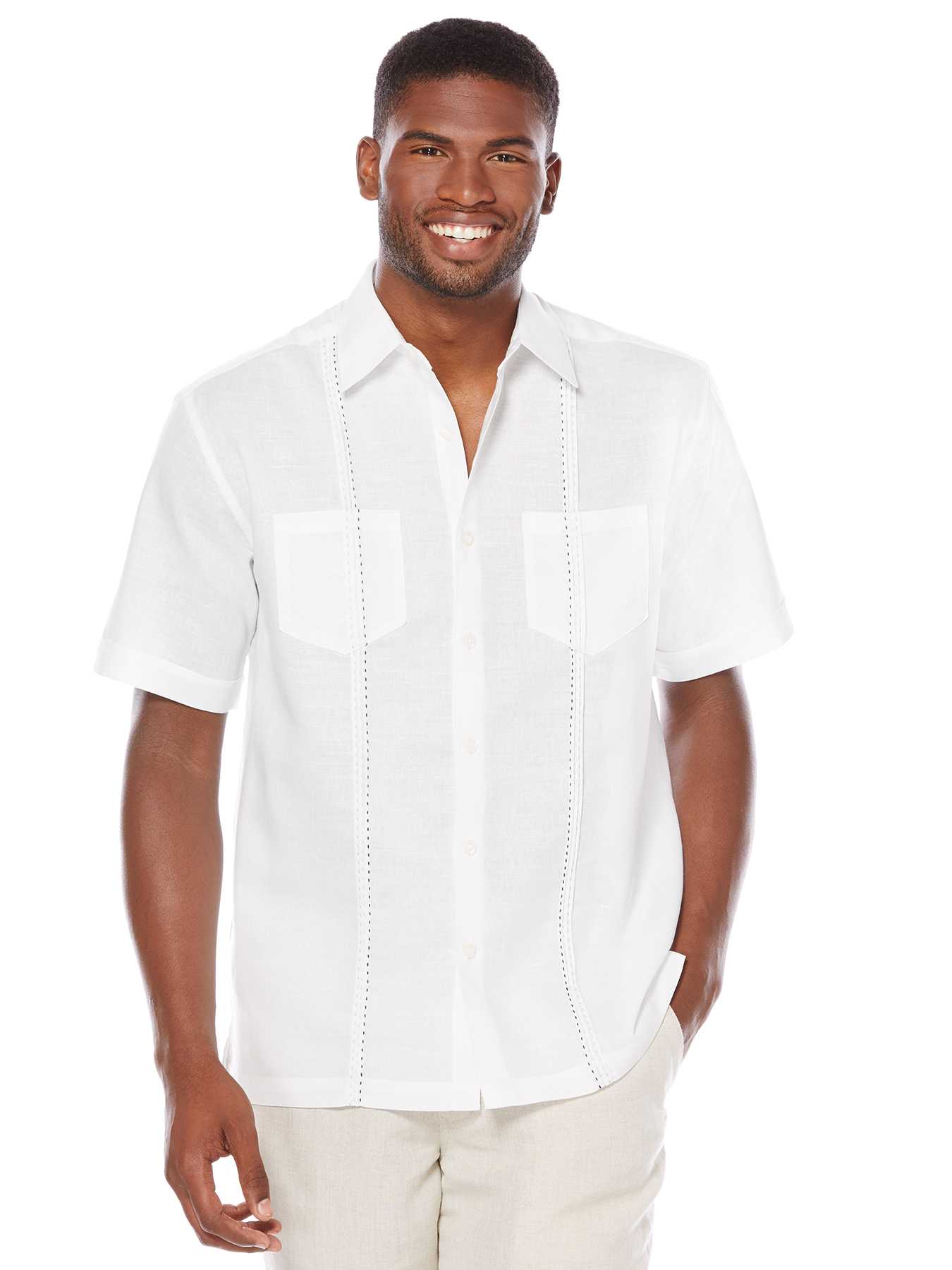 Cubavera Short Sleeve 2 Upper Pockets With Front Tucking