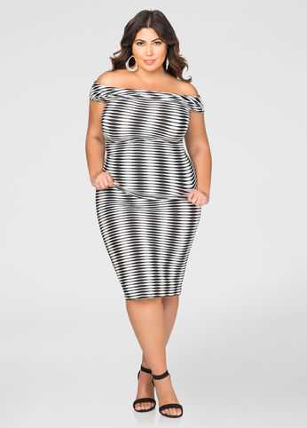 Striped Fitted Skirt