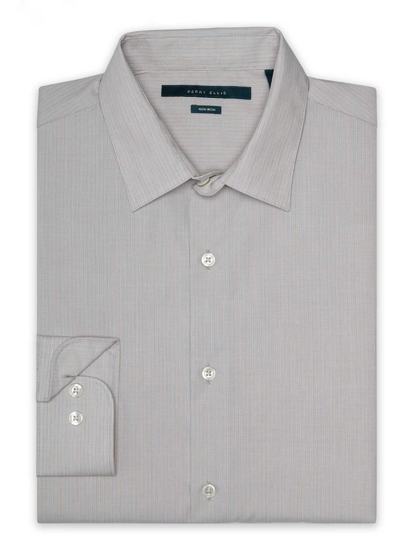 Perry Ellis Non-Iron Subtle Stripe Pattern Shirt