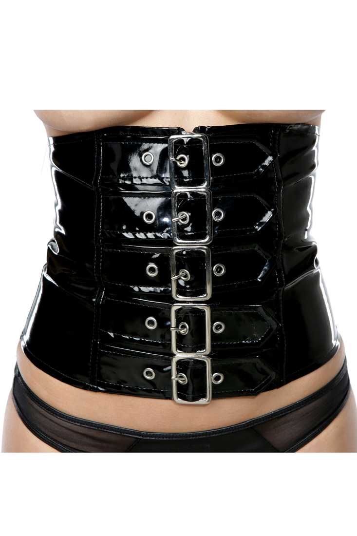 Black Waist Cincher Costume Accessory