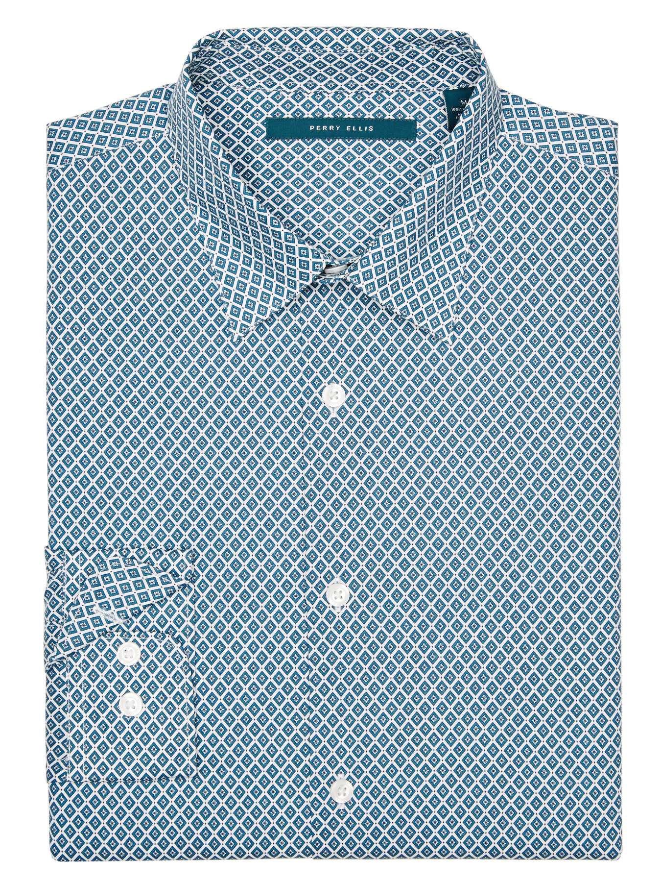 Perry Ellis Regular Fit Diamond Print Shirt