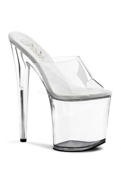 Clear Slip On Clear Platform High Heels