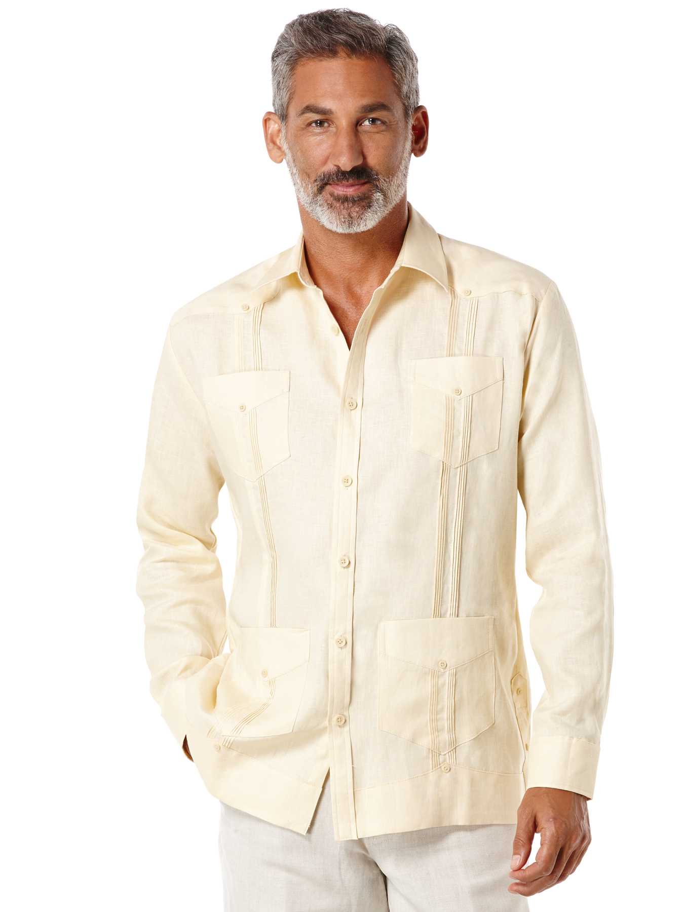Cubavera 100% Linen Long Sleeve Classic Guayabera