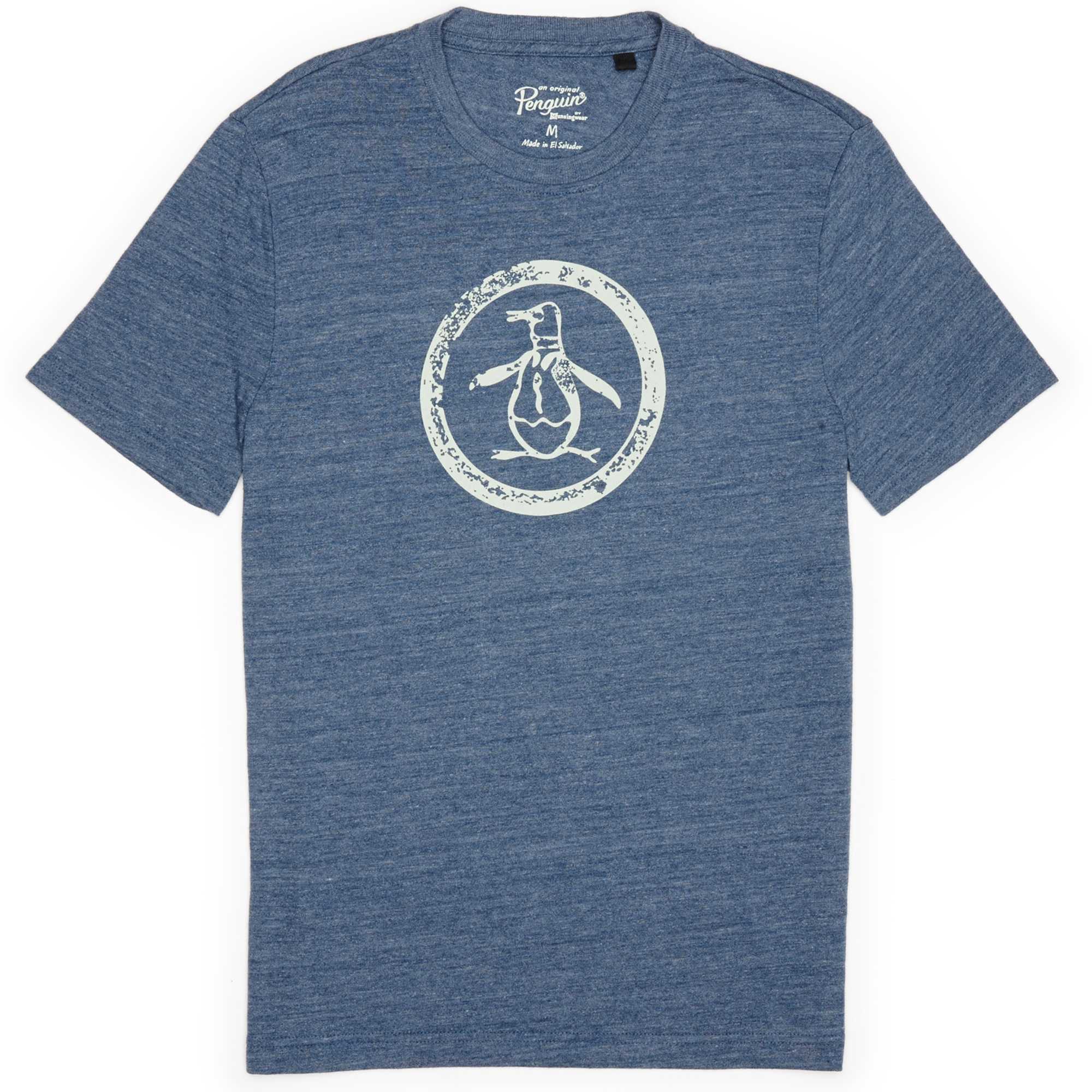 Original Penguin TRIBLEND DISTRESSED CIRCLE LOGO TEE