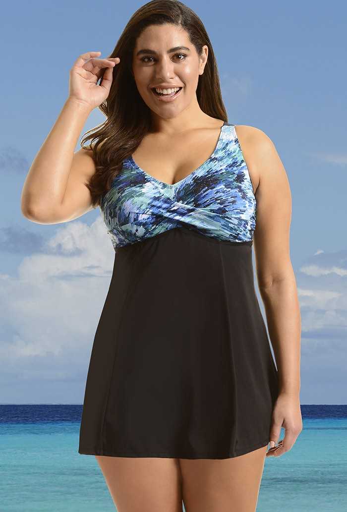 City Lights Bodice Print Swimdress