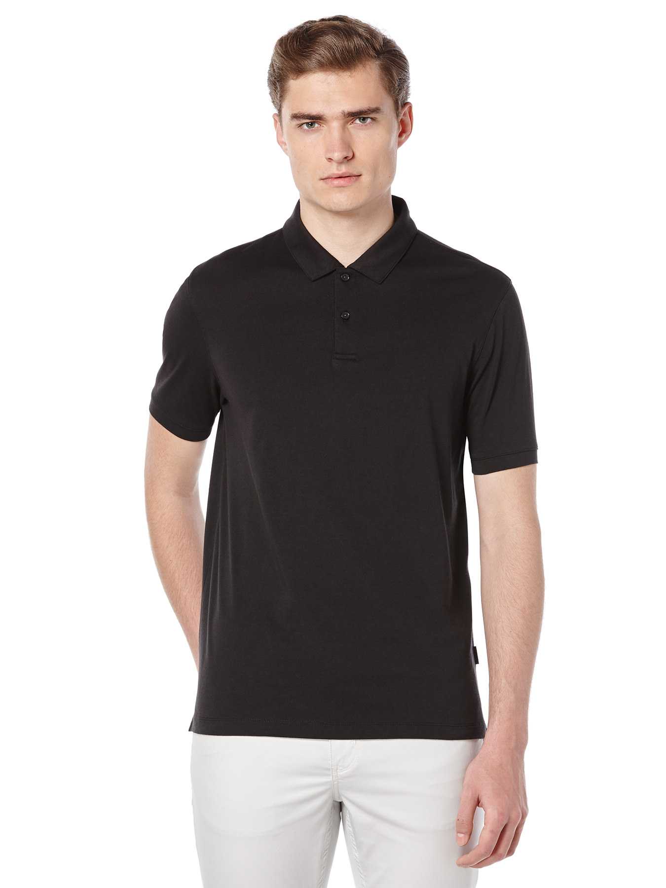 Perry Ellis Short Sleeve Solid Pima Cotton Polo