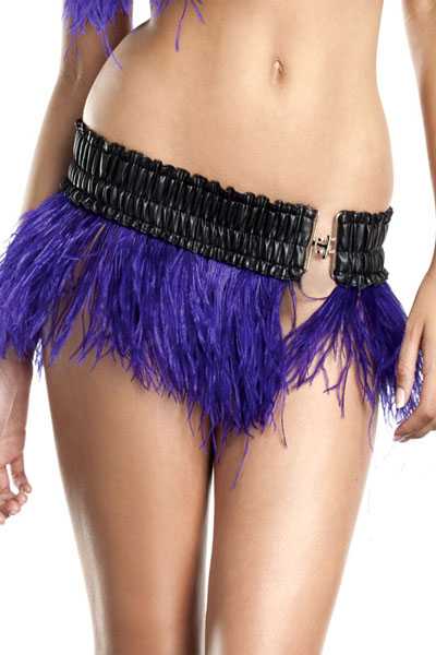 Purple Ostrich Feather Skirt